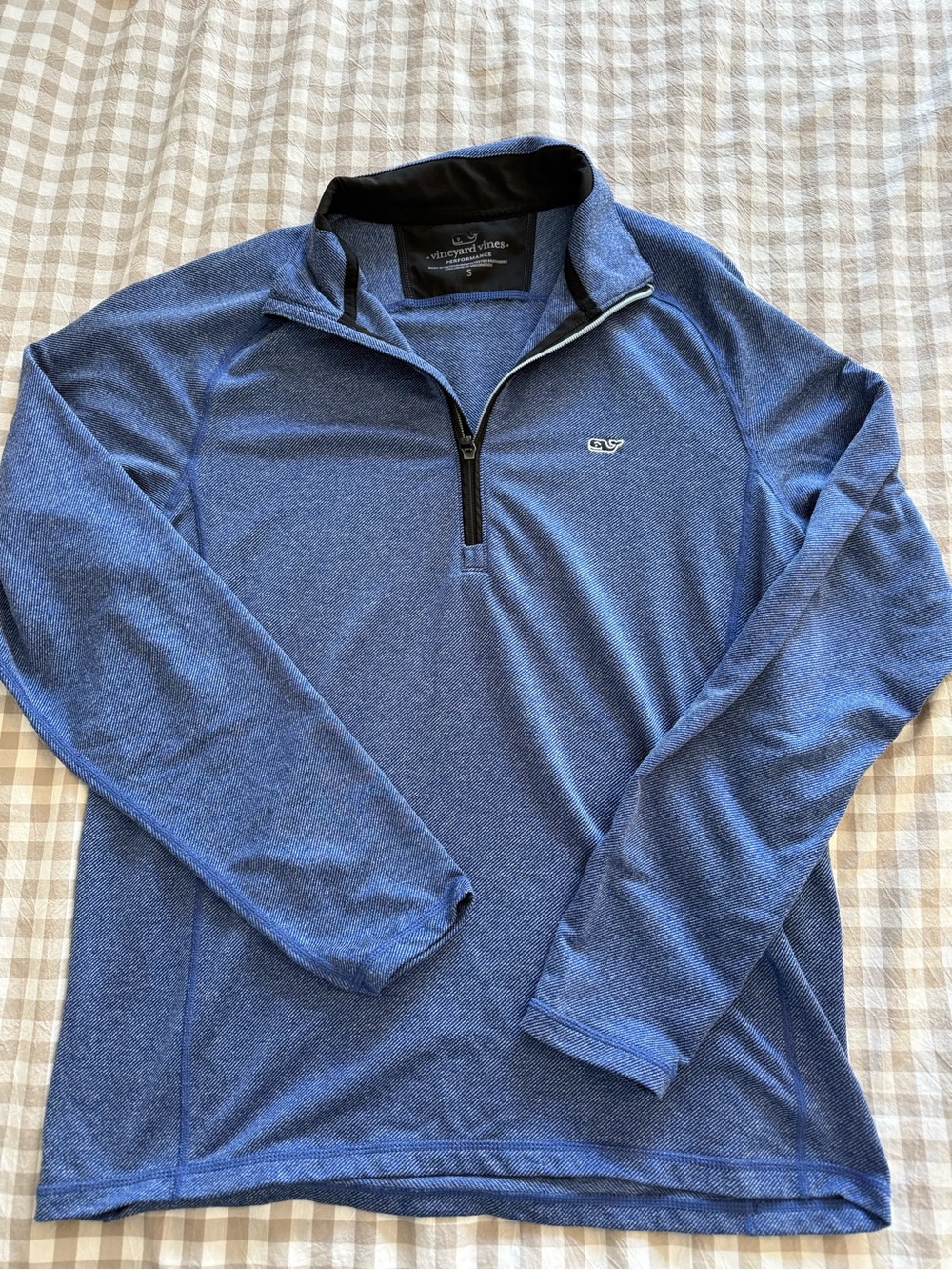 Vineyard Vines Men's Blue Quarter-Zip Pullover